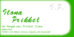 ilona prikkel business card